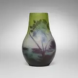 Nénuphars vase by Galle, c. 1910, acid-etched cameo glass, sold Oct 2023