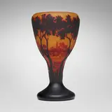 Daum, Scenic vase, c. 1900, acid-etched cameo glass
