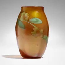 Paperweight vase by Tiffany Studios, c. 1900, hand-blown Favrile glass, sold Oct 2023