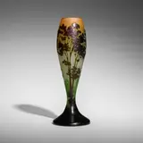 Vase with trees by Émile Gallé, c. 1900, acid-etched cameo glass, sold Oct 2023