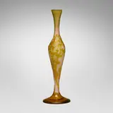 Vase with allium by Galle, c. 1915, acid-etched cameo glass, sold Oct 2023