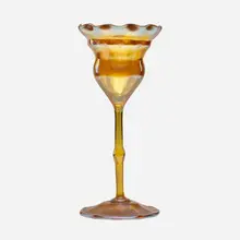 Floriform vase by Tiffany Studios, c. 1909, hand-blown Favrile glass, sold Oct 2023