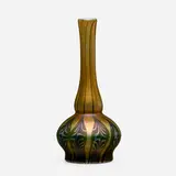 Tiffany Studios, Decorated vase, c. 1912, hand-blown Favrile glass