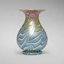 King Tut vase by Durand, c. 1910, hand-blown glass, sold Oct 2023