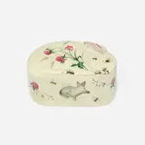 Émile Gallé, Faience rabbit box with cutouts