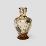 Émile Gallé, Early vase, c. 1885, intaglio-carved, enameled and gilt glass
