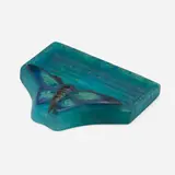 Papillon de nuit pin tray by Henri Bergé for Amalric Walter, c. 1920, pâte de verre, sold Oct 2023