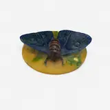 Papillon de nuit paperweight by Henri Bergé for Amalric Walter, pâte de verre, sold Oct 2023