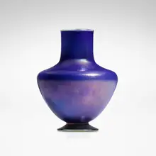 Vase by Tiffany Studios, c. 1910, hand-blown Favrile glass, sold Oct 2023