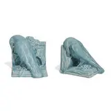 large porcelain Rook bookends, pair, shape number 2274 by Rookwood Pottery, sold Mar 2021
