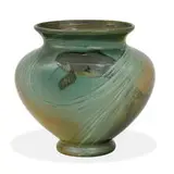 Sea Green vase with catfish, shape number 797 by Fred Rothenbusch for Rookwood Pottery, sold Mar 2021