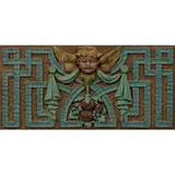 unusual architectural tile with winged cherub, grapes and swags, shape number 1166Y by Rookwood Pottery, sold Mar 2021