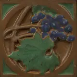 architectural tile with grape motif, shape number 1332Y by Rookwood Pottery, sold Mar 2021