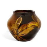 Standard Glaze vase with bold tulip decoration, shape number 906C by E.T. Hurley for Rookwood Pottery, sold Mar 2021
