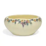 earthenware bowl with fruit and vine decoration, shape number 957E by Patti Rose Conant for Rookwood Pottery, sold Mar 2021