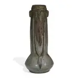 Denbac, earthenware vase with four pine cones around the rim
