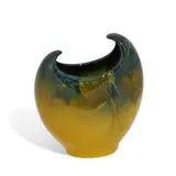 Carl Schmidt for Rookwood Pottery, Standard Glaze vase decorated with violets, shape number 712