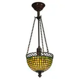 domed hanging shade with wirework by Tiffany Studios, sold Mar 2021