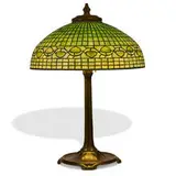 table lamp: Acorn shade, #1498 on base, #531 by Tiffany Studios, sold Mar 2021