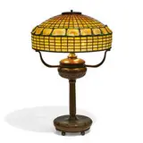 Turtleback table lamp: shade on base, #25783 by Tiffany Studios, Tiffany Glass & Decorating Company, sold Mar 2021