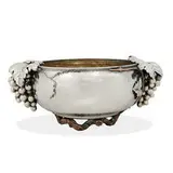 Gorham Manufacturing Company, Aesthetic Movement mixed metal punch bowl with grape cluster handles, #1745, Providence, USA