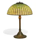 table lamp with Geometric shade, #1421-11 by Tiffany Studios, sold Mar 2021