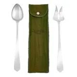 salad serving set, #267: spoon and fork by The Kalo Shop, Chicago, USA, sold Mar 2021