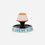 Alexander Girard, ashtray and match holder from La Fonda del Sol, c. 1960, glazed porcelain with applied decoration