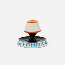 Alexander Girard, ashtray and match holder from La Fonda del Sol, c. 1960, glazed porcelain with applied decoration