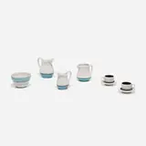 Alexander Girard, collection of tableware from La Fonda del Sol, c. 1960, glazed porcelain