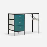 Steelframe desk, model 4111 by George Nelson & Associates, 1950, laminate, enameled steel, walnut, lacquered masonite, aluminum, sold Mar 2018