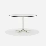 Charles Eames, 650 dining table, 1955, laminate, enameled aluminum, enameled steel, rubber