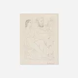 Pablo Picasso, Sculpteur, Modèle et Buste sculpté from La Suite Vollard, etching on Montval laid paper