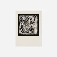 Les Essències de la Terra (one plate) by Joan Miró, 1968, lithograph on Japon nacré paper, sold Mar 2018