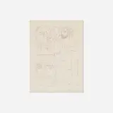Pablo Picasso, Sculpteur et Deux Têtes sculptées from La Suite Vollard, etching on Montval laid paper