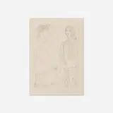 Pablo Picasso, Femme assise au Chapeau et Femme debout drapée from La Suite Vollard, etching on Montval laid paper