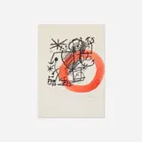 Les Essències de la Terra (one plate) by Joan Miró, 1968, brush and ink over lithograph on Japon nacré paper, sold Mar 2018
