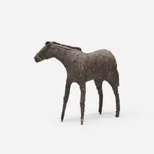 Deborah Butterfield, Untitled (Horse), c. 1980, mud and straw over woven grass