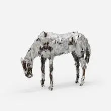 Untitled (Horse) by Deborah Butterfield, c. 1980, aluminum, steel wire, sold Mar 2018