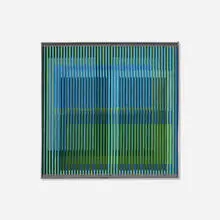 Carlos Cruz-Diez, Physichromie 311, 1967, acrylic on panel with plastic elements, aluminum frame