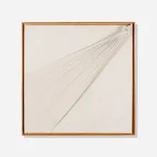 Jorge Eielson, Quipus 60 A, 1974, painted burlap over wood