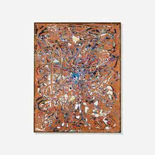 Saguaro by Garth Weiser, 2012, acrylic and copper leaf on canvas, sold Mar 2018