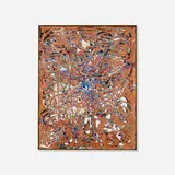 Garth Weiser, Saguaro, 2012, acrylic and copper leaf on canvas