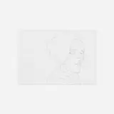 Lucy McKenzie, Untitled (Portrait), pencil on joined paper