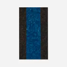 Howard Mehring, Black and Blue, 1963, acrylic on cut canvas collage