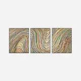 Sol LeWitt, Wavy Lines on Gray (triptych), 1998, woodcut on paper