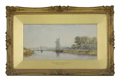 John Varley Jnr., Untitled, watercolour 17 x 34cm