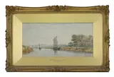 John Varley Jnr., Untitled, watercolour 17 x 34cm