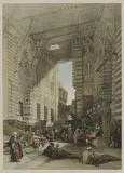 after David Roberts Louis Haghe, Untitled, Cairo hand coloured lithograph