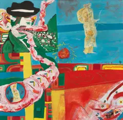 Uwe Lausen, Peng, 1965, Öl auf Leinwand